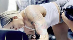 Blonde Milf Rides Huge Cock in Gym Heat. Wet and Wild on Cassiflix Full Video!