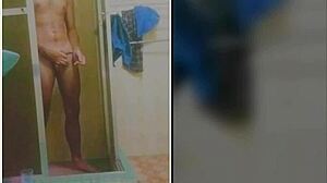 Brazilian babe masturbates in bath until huge orgasm