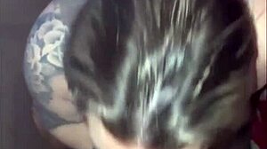 Big squirt and nasty cum blowjob with fat slut