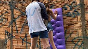 I watched this latina amateur stick her hand in her ass outdoors with toys.