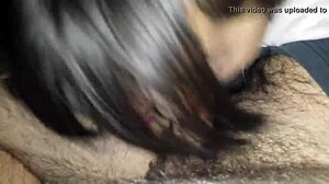 Serbian hooker gives intense blowjob in the car