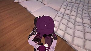 Kafka And Furina Take Turns Dominating The Goth Boy In This Intense Scene!