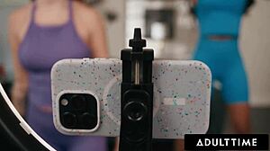 adult time - sweaty workout turns to pussy licking for milf cali sweets