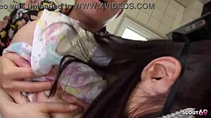 Japanese Teen Seduced by Old Guy for Uncensored Sucking