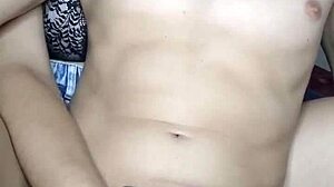 Debora Prado Masturbates Big Cock with Lubricant and Black Nails