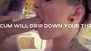 Bof teaches sissy to swallow cum.