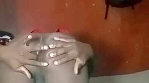 sexyjayla254 strips and fingers her gaping asshole up close 😏