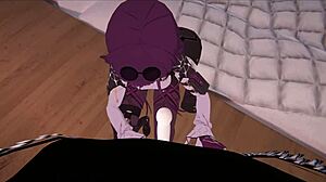 Kafka And Furina Take Turns Dominating The Goth Boy In This Intense Scene!