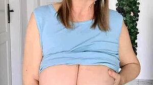 Busty Braless GILF MariaOlds Strips with Sporty Groove Dance Moves