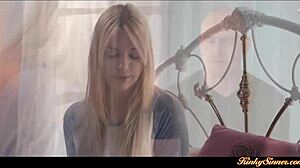 Holy! Blonde Girlfriend Gives Erotic Sex to BF with Wild Kissing!