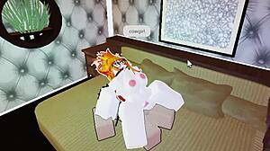 cute fire girl getting pounded by big white cock part 2