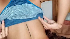 Selene Spreads Cream over Her Petite Body with Small Tits Massage Fingering Masturbation Part 1