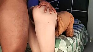 slutty teen stepsister gets creampie in homemade doggystyle.