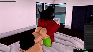 whoa, demon bangs roblox hoe while girlfriend watches!