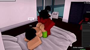 whoa, demon bangs roblox hoe while girlfriend watches!