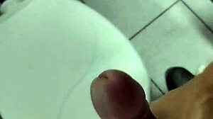 Girl masturbates at work to a screaming orgasm!