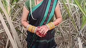 Yo, check this Indian desi village girl pissing outdoors in a public spot!