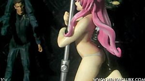 Anime girls flaunt sexy Lala figure in bold display