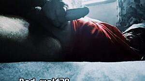 bad wolf28 strokes his cock in wild fetish scene