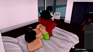 whoa, demon bangs roblox hoe while girlfriend watches!