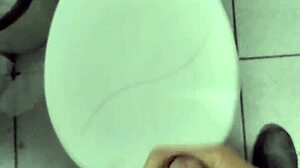 Girl masturbates at work to a screaming orgasm!