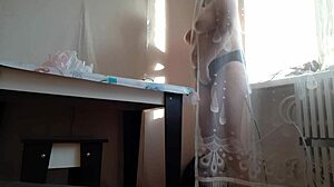 I caught stepmom masturbatin behind curtain, oops orgasm hit