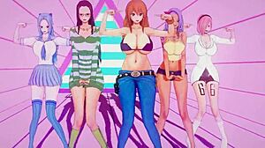 one piece girl uses toys for anal pleasure and orgasm