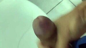 Girl masturbates at work to a screaming orgasm!