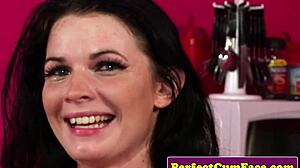 pov babe sucking dick for facial