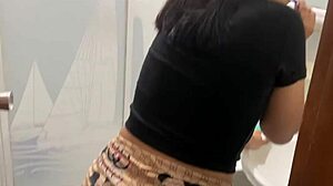 stepsister brushing teeth gets fucked by stepbrother 😈