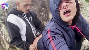 novinho pounding that big ass and tits african chick doggystyle on the beach in public