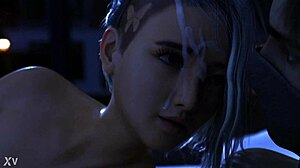 Projekt Passion nuori nainen imee isoa kyrpää kasvoille