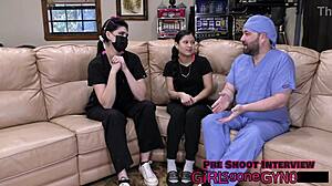 يتيمة فاجرة مايا تحصل على فحص تشيرليدينغ مع إذلال كلوز أب