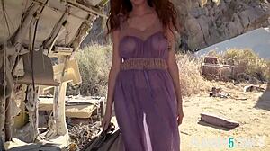 Hot Latina Steph Strips Naked Outdoors After Plane Crash! 🔥