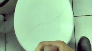 Girl masturbates at work to a screaming orgasm!