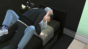 fucking my gay roommate in wild sims 4 dorm game