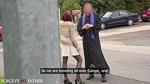 Latvian Redhead Eva Ray Punished with Rough Public Sex