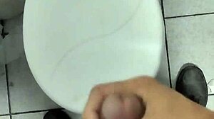 Girl masturbates at work to a screaming orgasm!