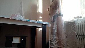 I caught stepmom masturbatin behind curtain, oops orgasm hit