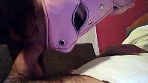 naughty bunny gives a playful blowjob session