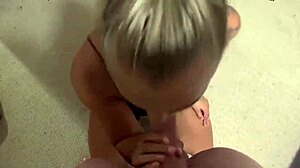 Blonde Slut Sucks Sloppy Big Cock Wetly