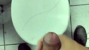 Girl masturbates at work to a screaming orgasm!