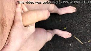 Amateur Guy With Big Cock Masturbates Naked Outdoors In Pov At Midday