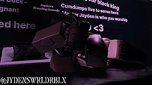 Slamming a Snowbunny Fan Hard with Big Black Cock on Roblox