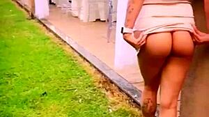 Casual Wife Flashes at Friend’s Wedding in Public