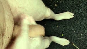 Amateur Guy With Big Cock Masturbates Naked Outdoors In Pov At Midday