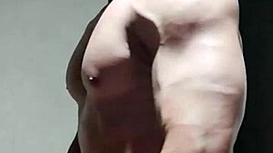 Strong Muscular Brazilian Man Shows Off Homemade Skills