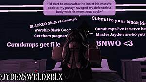 Slamming a Snowbunny Fan Hard with Big Black Cock on Roblox