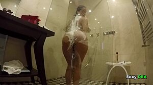 Seductive Goddess Sexydeas Enjoys Sensual Shower After Fun