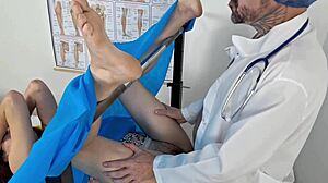 Doctor fingers and fucks during wild exam.